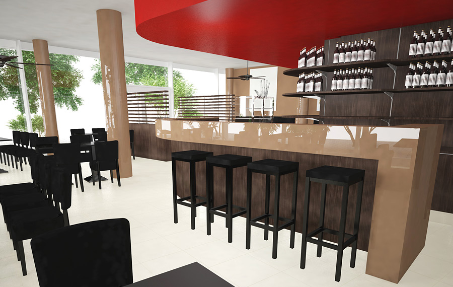 Cafe Ladeneinrichter Konzept Design